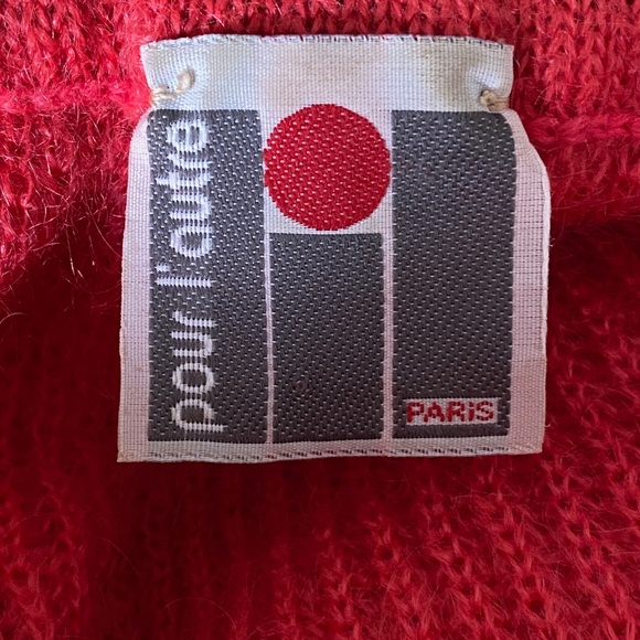 Lil pour l'Autre I Vintage Tricot Coral Red Mohair Sweater - Picture 3 of 16